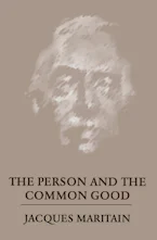 Cover of 'The Person and the Common Good' 