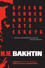 Speech Genres and Other Late Essays Speech Genres and Other Late Essays