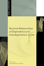 Cover of 'Personal Relationships of Dependence and Interdependence in Law' 