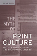 Cover of 'The Myth of Print Culture' 