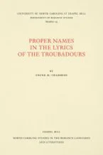 Cover of 'Proper Names in the Lyrics of the Troubadours' 