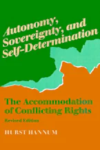 Cover of 'Autonomy, Sovereignty, and Self-Determination' 