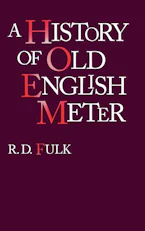Cover of 'A History of Old English Meter' 