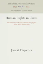 Cover of 'Human Rights in Crisis' by Joan M. Fitzpatrick 