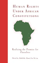 Cover of 'Human Rights Under African Constitutions' by Abdullahi Ahmed An Na