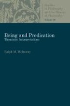 Being and Predication Being and Predication