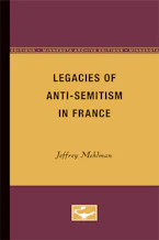 Cover of 'Legacies of Anti-Semitism in France' 
