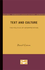 Cover of 'Text and Culture' 