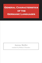 Cover of 'General Characteristics of the Germanic Languages' 