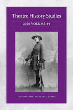 Cover of 'Theatre History Studies 2026, Volume 44' 