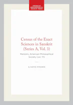 Cover of 'Census of the Exact Sciences in Sanskrit (Series a, Vol. 3)' by David Pingree 