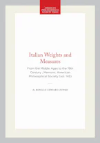 Cover of 'Italian Weights and Measures' 