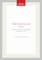 Cover of 'Toda Grammar and Texts' by Murray B. Emeneau 