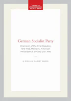 Cover of 'German Socialist Party' by William Harvey Maehl 