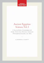Cover of 'Ancient Egyptian Science, Vol. I' by Marshall Clagett 