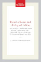 Cover of 'House of Lords and Ideological Politics' by Corinne Comstock Weston 