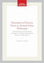Cover of 'Denotation of Generic Terms in Ancient Indian Philosophy' by Peter M. Scharf 