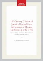 Cover of '18th Century Climate of Jamaica Derived from the Journals of Thomas Thistlewood, 1750-1786' by Michael Chenoweth 