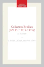 Cover of 'Collection Boulliau (BN, FF. 13019-13059)' by Robert A. Hatch 