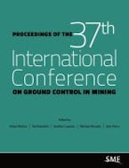 Proceedings of the 37th International Conference on Ground Control in Mining Proceedings of the 37th International Conference on Ground Control in Mining