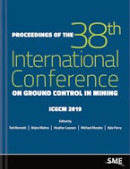 Proceedings of the 38th International Conference on Ground Control in Mining Proceedings of the 38th International Conference on Ground Control in Mining