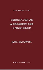 Cover of 'Perception As a Capacity for Knowledge' 
