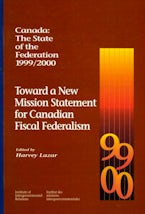 Canada: the State of the Federation, 1999-2000 Canada: the State of the Federation, 1999-2000