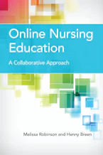 Cover of 'Online Nursing Education' by Melissa Robinson and Henny Breen 