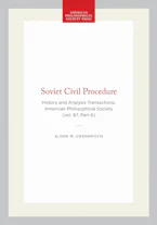 Cover of 'Soviet Civil Procedure' by Don W. Chenoweth 