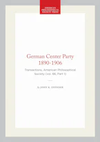 Cover of 'German Center Party 1890-1906' by John K. Zeender 