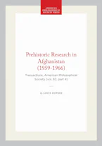 Cover of 'Prehistoric Research in Afghanistan (1959-1966)' 