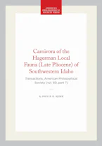 Cover of 'Carnivora of the Hagerman Local Fauna (Late Pliocene) of Southwestern Idaho' by Philip R. Bjork 