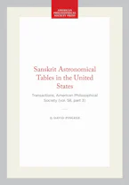 Cover of 'Sanskrit Astronomical Tables in the United States' by David Pingree 