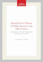 Cover of 'Roland De La Platiere, a Public Servant in the 18th Century' by Charles A. Leguin 