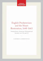 Cover of 'English Presbyterians and the Stuart Restoration, 1648-1663' by George R. Abernathy, Jr. 