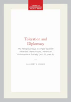 Cover of 'Toleration and Diplomacy' by Albert J. Loomie 