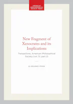 Cover of 'New Fragment of Xenocrates and Its Implications' by Shlomo Pines 