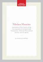 Cover of 'Nikolaos Masarites' by Glanville Downey 
