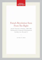 Cover of 'French Revolution Seen from the Right' by Paul H. Beik 
