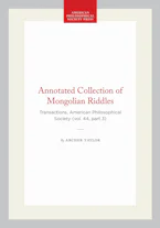 Cover of 'Annotated Collection of Mongolian Riddles' by Archer Taylor 