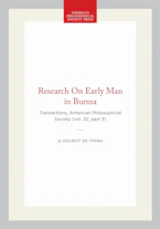 Cover of 'Research on Early Man in Burma' by Helmut de Terra 