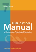 Publication Manual (OFFICIAL) 7th Edition of the American Psychological Association Publication Manual (OFFICIAL) 7th Edition of the American Psychological Association