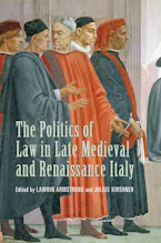 Cover of 'The Politics of Law in Late Medieval and Renaissance Italy' 