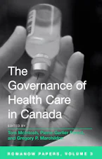 Cover of 'The Governance of Health Care in Canada' 