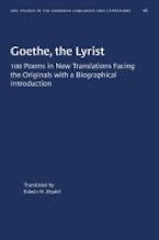 Goethe, the Lyrist