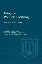 Cover of 'Essays in Political Economy' 