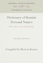 Dictionary of Russian Personal Names Dictionary of Russian Personal Names