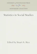 Cover of 'Statistics in Social Studies' by Stuart A. Rice 