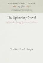 The Epistolary Novel The Epistolary Novel