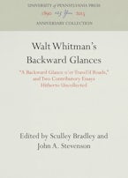 Walt Whitmans Backward Glances Walt Whitmans Backward Glances